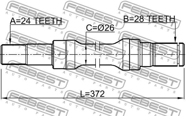 Półoś napędowa FEBEST 0512-M323RH