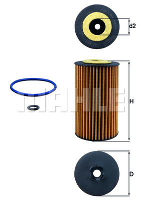 Filtr oleju MAHLE OX 1058D
