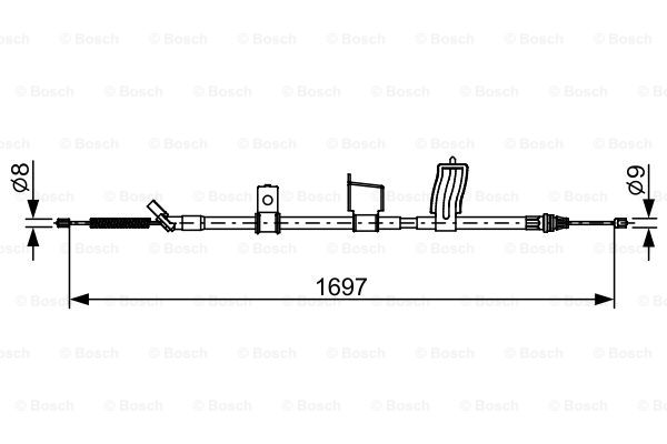 Linka hamulca ręcznego BOSCH 1 987 482 628