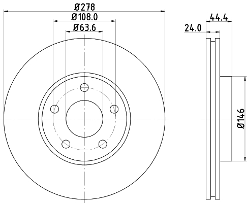 Tarcza hamulcowa HELLA 8DD 355 110-281