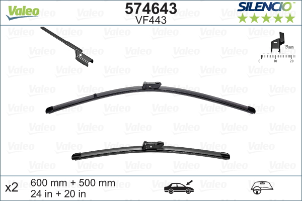 Pióro wycieraczki VALEO 574643