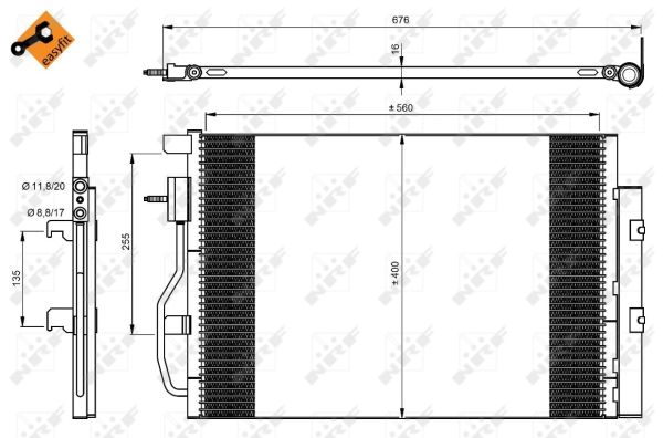 Skraplacz klimatyzacji NRF 350044