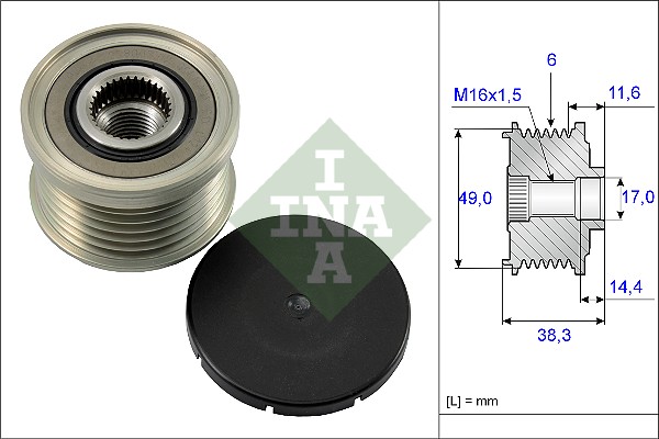 Sprzęgło alternatora INA 535 0127 10