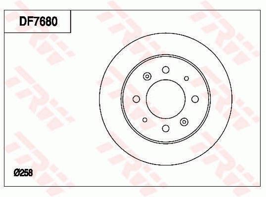 Tarcza hamulcowa TRW DF7680