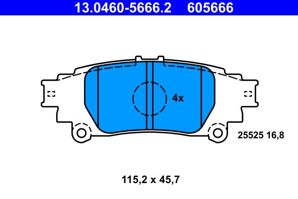 Klocki hamulcowe ATE 13.0460-5666.2