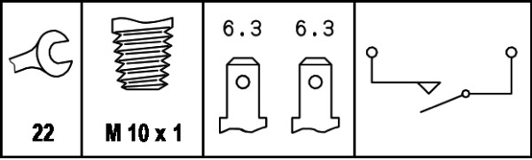 Włącznik świateł STOP HELLA 6DL 003 262-001