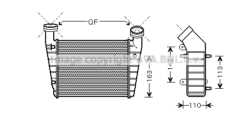 Chłodnica powietrza intercooler AVA QUALITY COOLING VNA4238