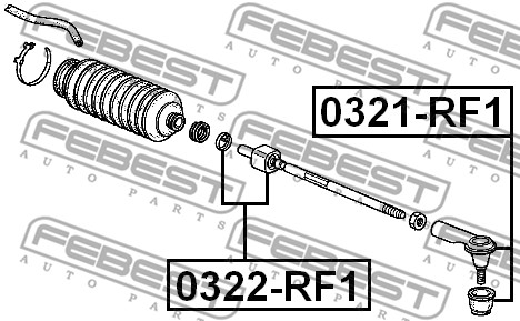 Drążek kierowniczy FEBEST 0322-RF1