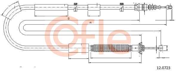 Linka hamulca ręcznego COFLE 92.12.0723