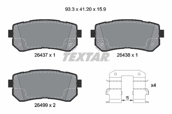 Klocki hamulcowe TEXTAR 2643701