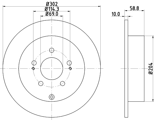 Tarcza hamulcowa HELLA 8DD 355 118-801