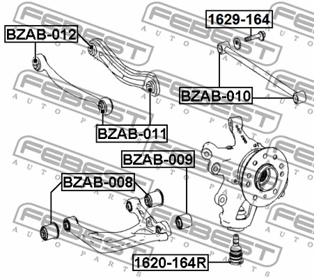 Tuleja wahacza FEBEST BZAB-011