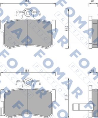 Klocki hamulcowe FOMAR FRICTION FO 491381