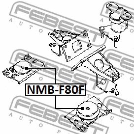 Poduszka silnika FEBEST NMB-F80F