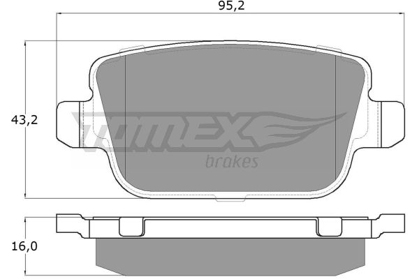 Zestaw klocków hamulcowych, hamulce tarczowe TOMEX BRAKES TX 14-48