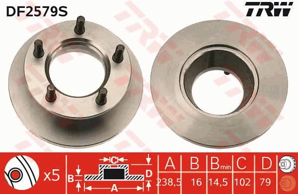 Tarcza hamulcowa TRW DF2579S