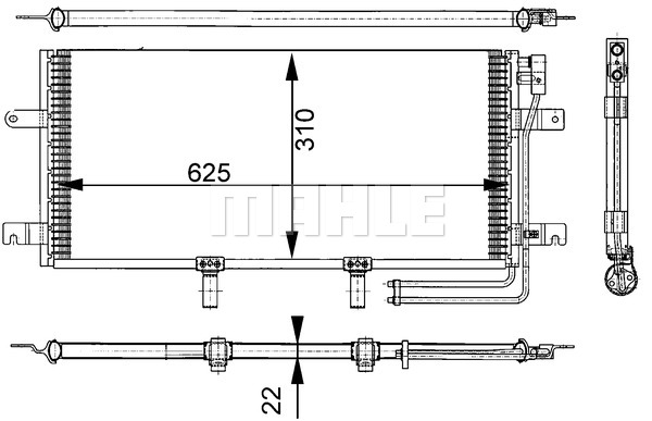 Skraplacz klimatyzacji MAHLE AC 332 000S