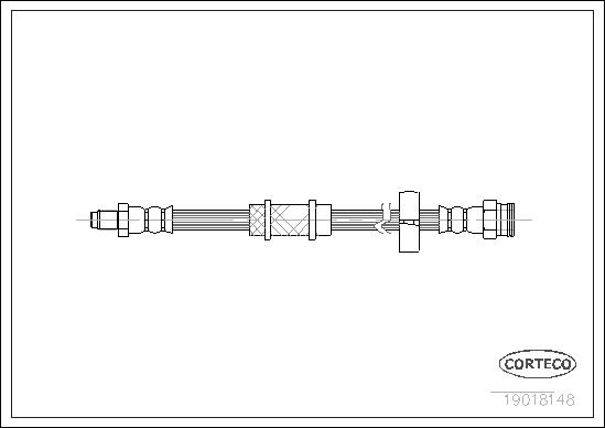 Przewód hamulcowy elastyczny CORTECO 19018148