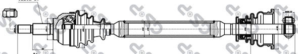 Półoś napędowa GSP 250446