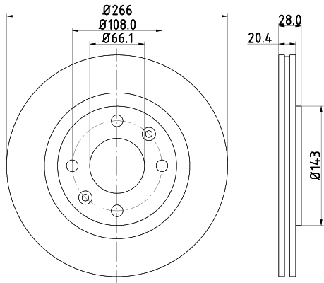 Tarcza hamulcowa HELLA PAGID 8DD 355 102-051