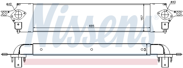 Chłodnica powietrza intercooler NISSENS 96582