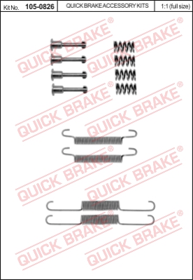 Zestaw montażowy szczęk hamulcowych QUICK BRAKE 105-0826