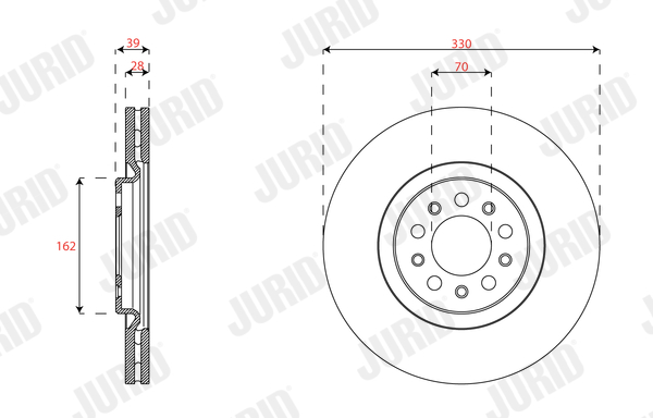 Tarcza hamulcowa JURID 563683JC-1