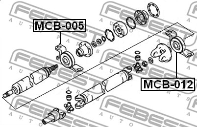 Łożysko centralne wału napędowego FEBEST MCB-012