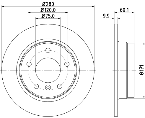 Tarcza hamulcowa HELLA PAGID 8DD 355 102-601