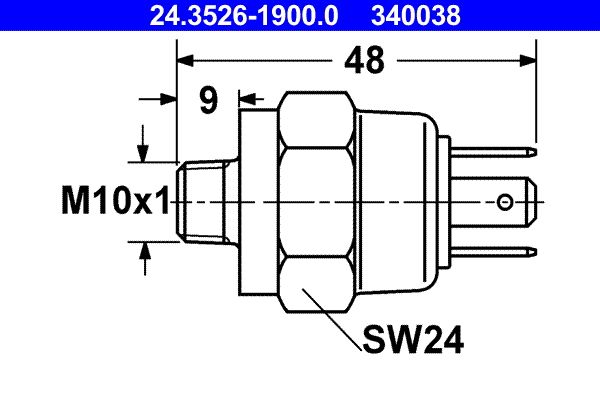 Włącznik świateł STOP ATE 24.3526-1900.0