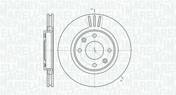 Tarcza hamulcowa MAGNETI MARELLI 361302040690