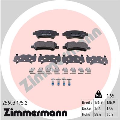 Klocki hamulcowe ZIMMERMANN 25603.175.2