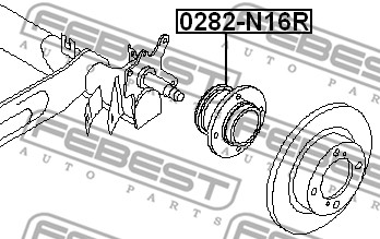 Piasta koła FEBEST 0282-N16R