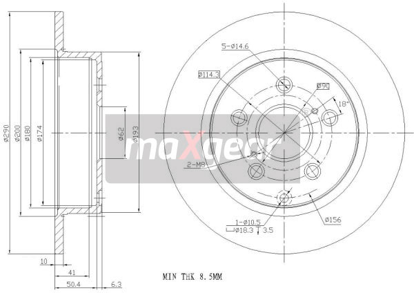 Tarcza hamulcowa MAXGEAR 19-2453
