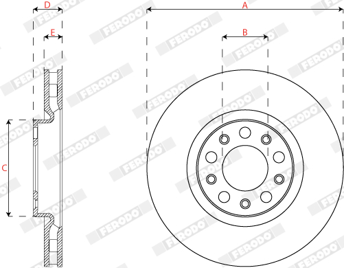 Tarcza hamulcowa FERODO DDF2773C
