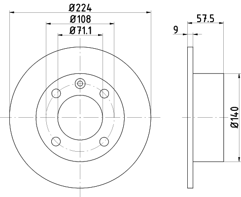 Tarcza hamulcowa HELLA 8DD 355 103-011
