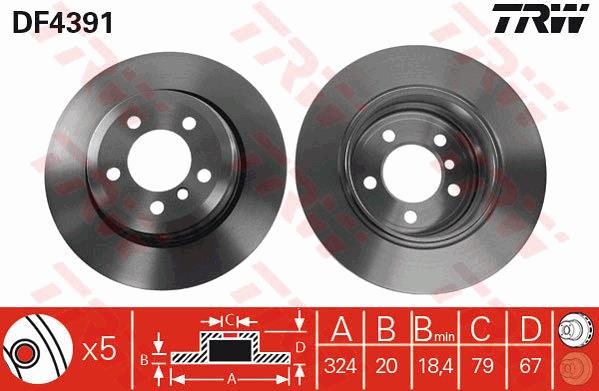 Tarcza hamulcowa TRW DF4391