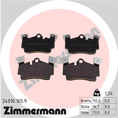 Klocki hamulcowe ZIMMERMANN 24010.165.9