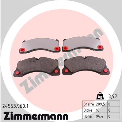 Klocki hamulcowe ZIMMERMANN 24553.960.1