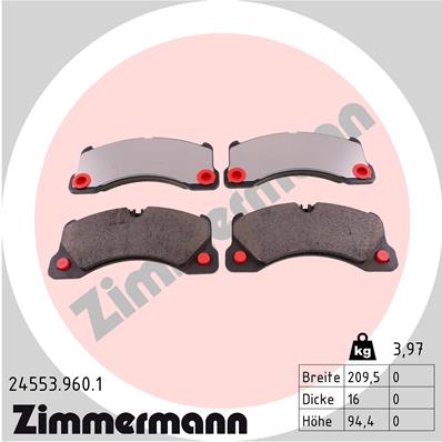 Klocki hamulcowe ZIMMERMANN 24553.960.1