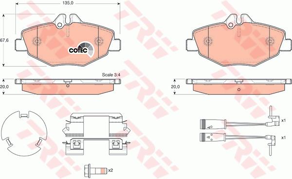 Klocki hamulcowe TRW GDB1542