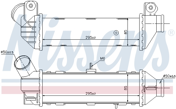 Chłodnica powietrza intercooler NISSENS 96769