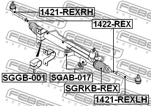 Końcówka drążka kierowniczego FEBEST 1421-REXRH
