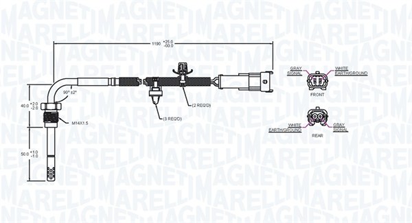 Czujnik  temperatury spalin MAGNETI MARELLI 172000197010