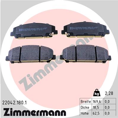 Klocki hamulcowe ZIMMERMANN 22042.180.1