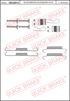 Zestaw montażowy szczęk hamulcowych QUICK BRAKE 105-0013