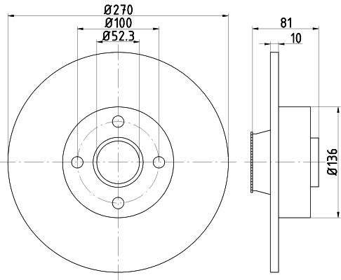 Tarcza hamulcowa HELLA PAGID 8DD 355 123-271
