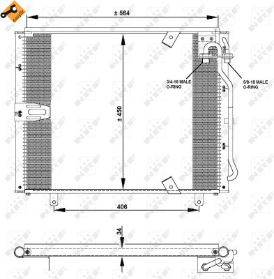 Skraplacz klimatyzacji NRF 35132