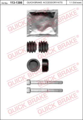 Zestaw naprawczy zacisk hamulcowy QUICK BRAKE 113-1386