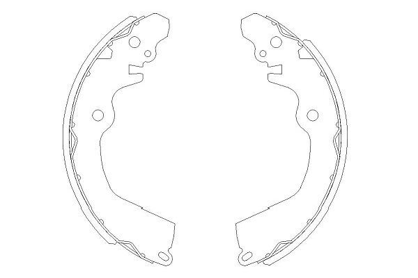 Zestaw szczęk hamulcowych KAVO PARTS KBS-6410